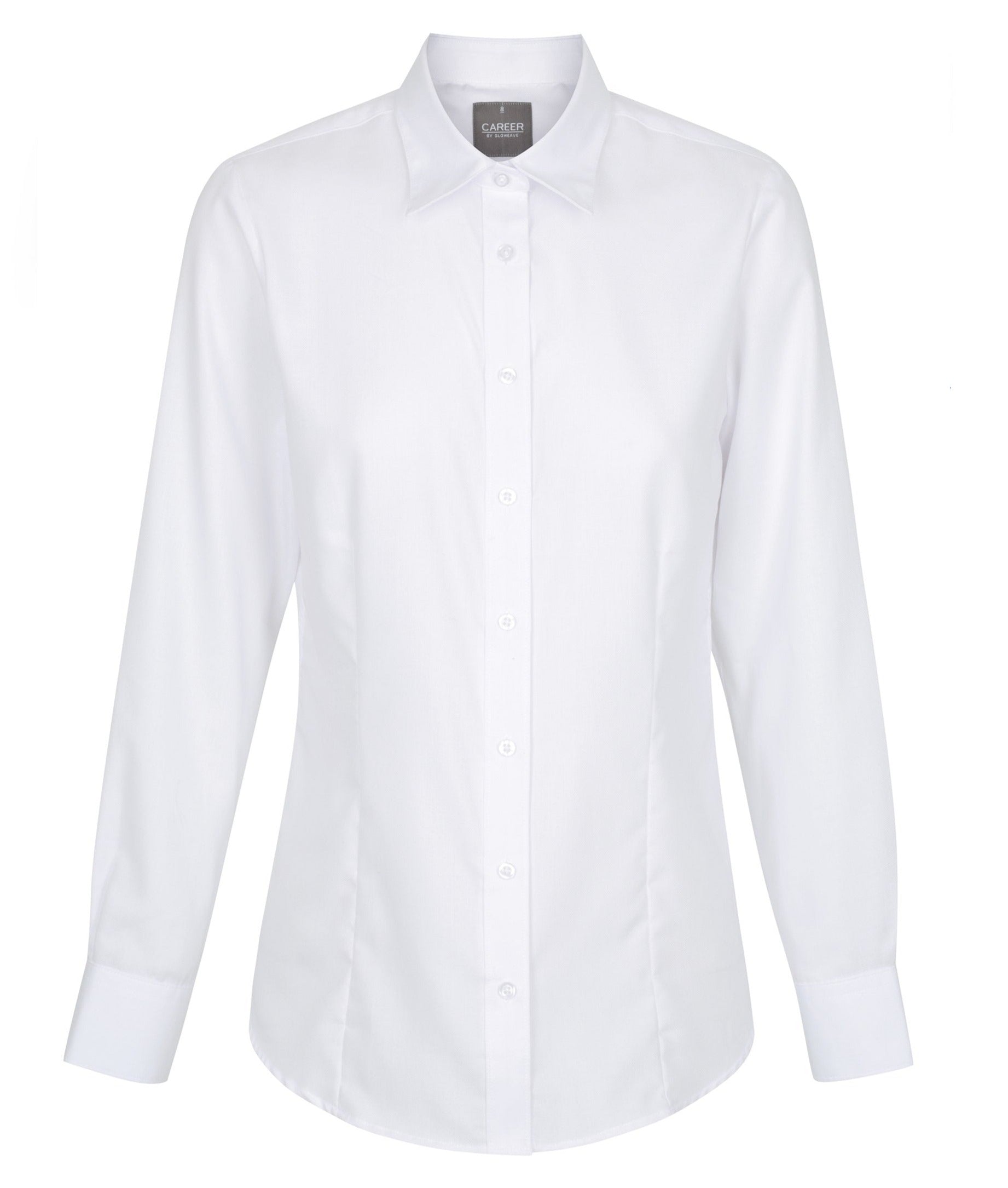 Ladies white long sleeve shirt best sale