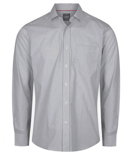 Mens Micro Check Long Sleeve Shirt Shirts Gloweave