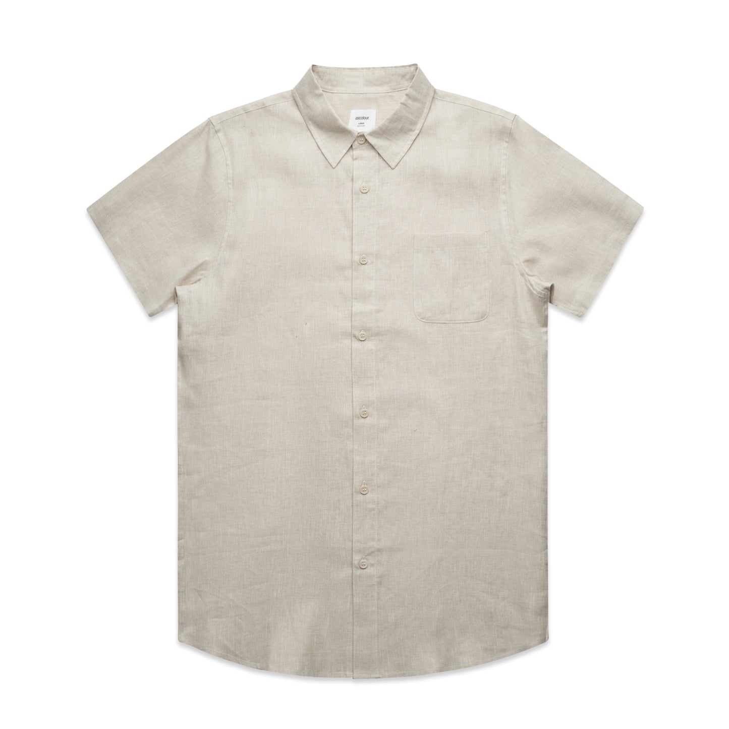 Mens Linen S/S Shirt Shirts AS Colour