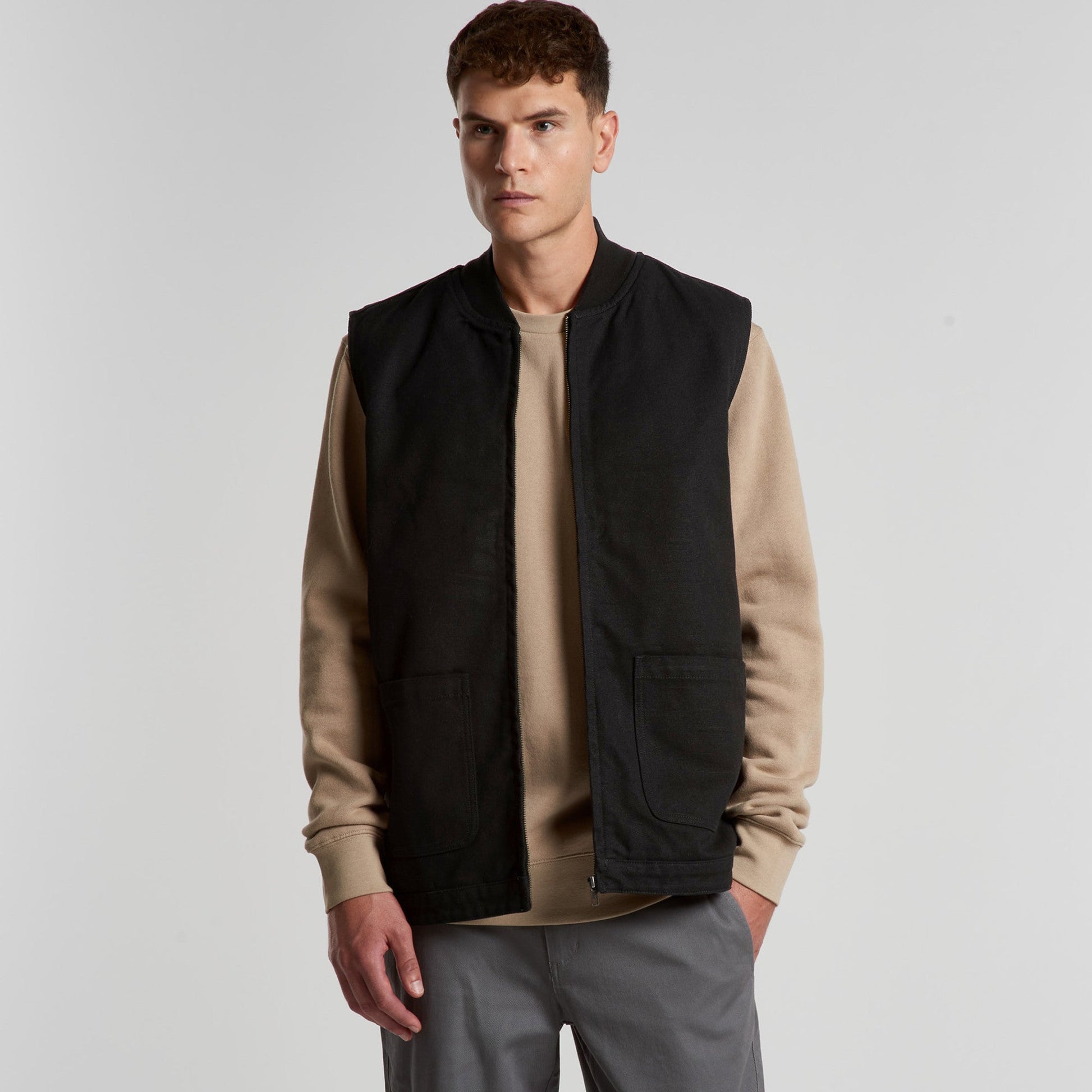 Mens Canvas Heavy Vest Outerwear AS Colour