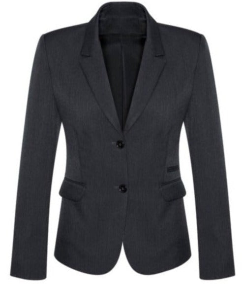 Womens Comfort Wool Stretch 2 Button Mid Length Jacket Corporate Fashion Biz / Biz Collection