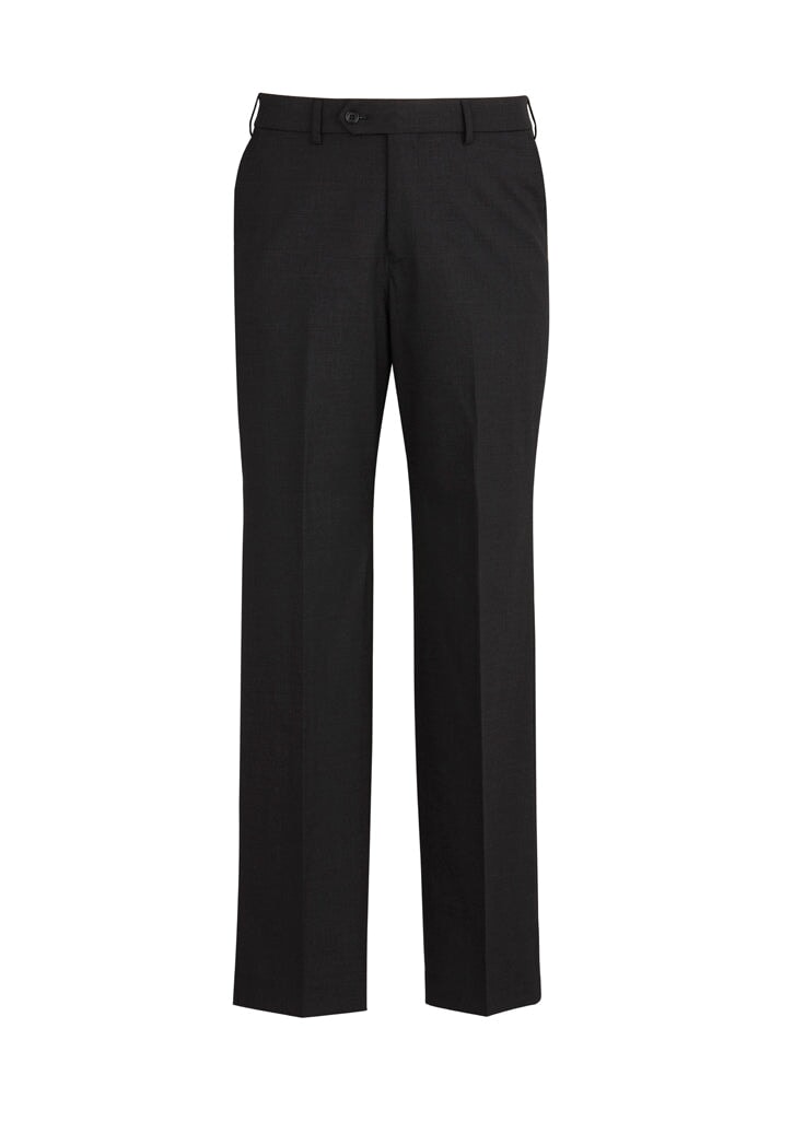 Mens Comfort Wool Stretch Flat Front Pant Corporate Fashion Biz / Biz Collection