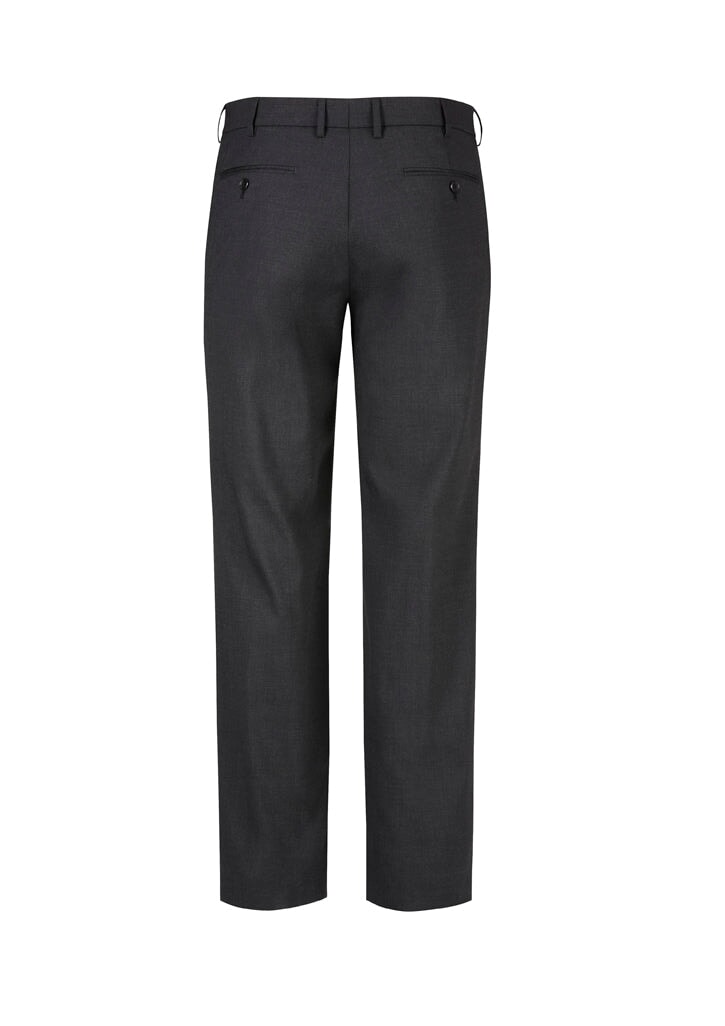 Mens Comfort Wool Stretch Flat Front Pant Corporate Fashion Biz / Biz Collection