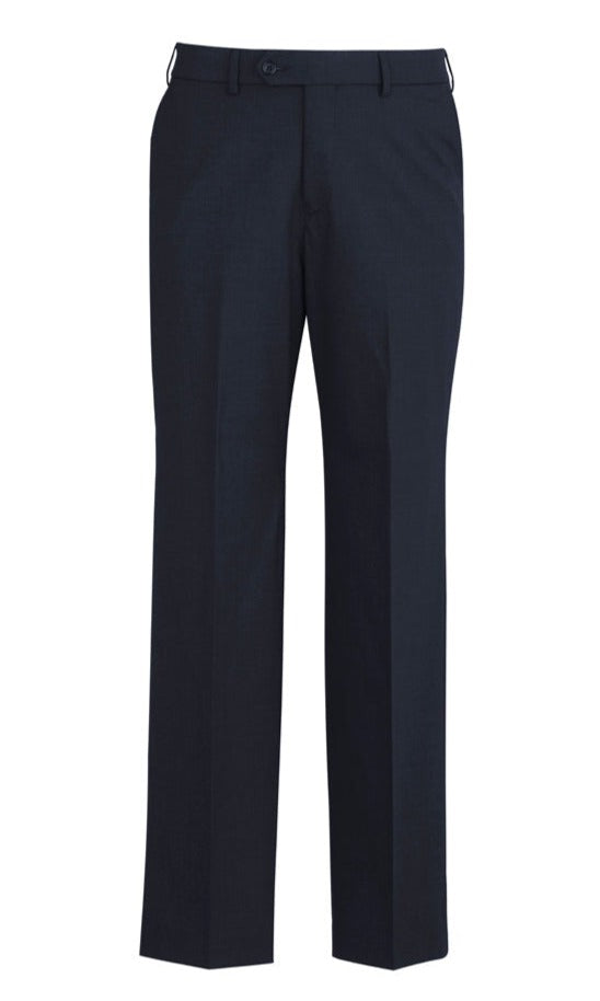 Mens Comfort Wool Stretch Flat Front Pant Corporate Fashion Biz / Biz Collection