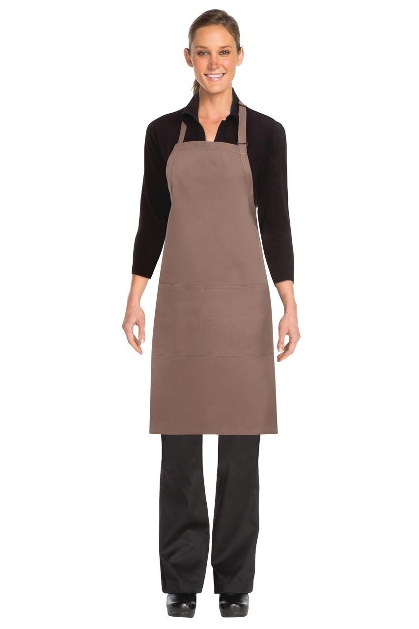 Mocha Bib Apron Hospitality Chef Works