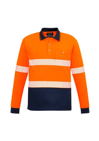 Unisex Hi Vis Segmented Tape Long Sleeve Polo Workwear Fashion Biz / Syzmik