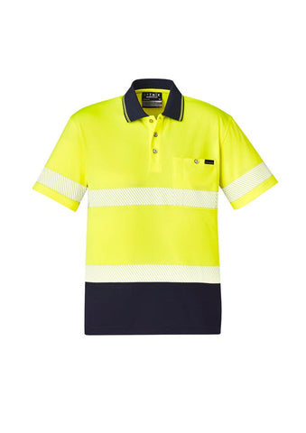 Unisex Hi Vis Segmented Tape Short Sleeve Polo Workwear Fashion Biz / Syzmik