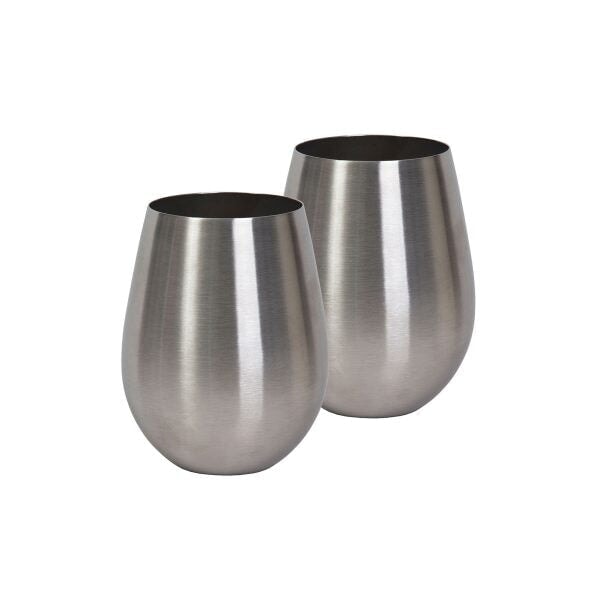 Stemless Stainless Steel Wine Glass Set BMV