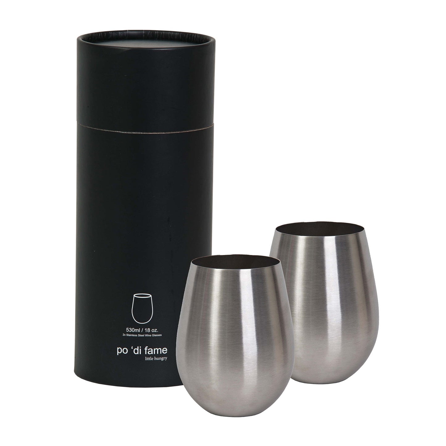 Stemless Stainless Steel Wine Glass Set BMV