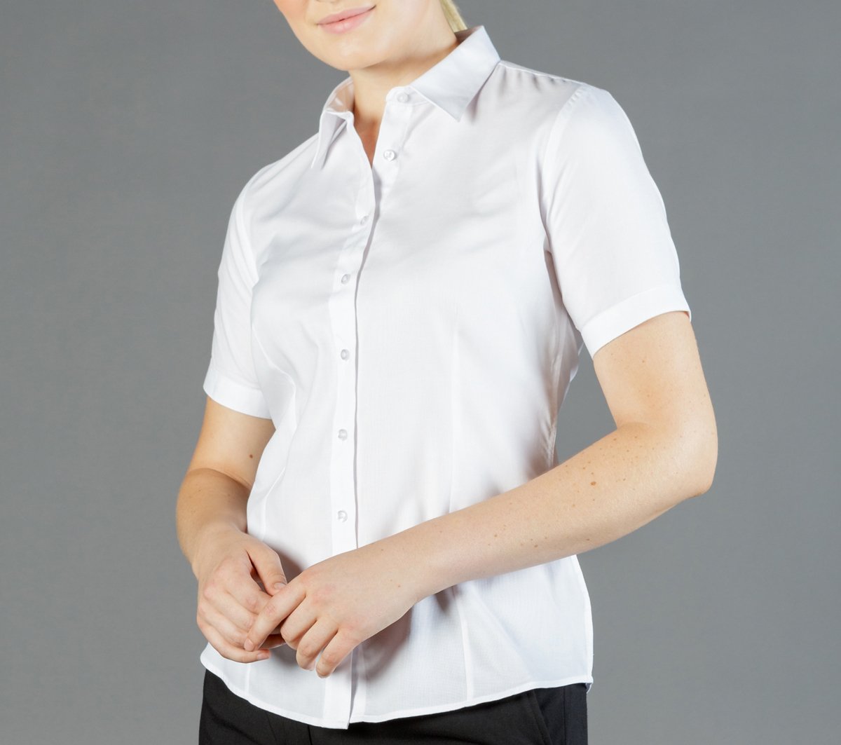 Womens White Short Sleeve Shirt Shirts Gloweave