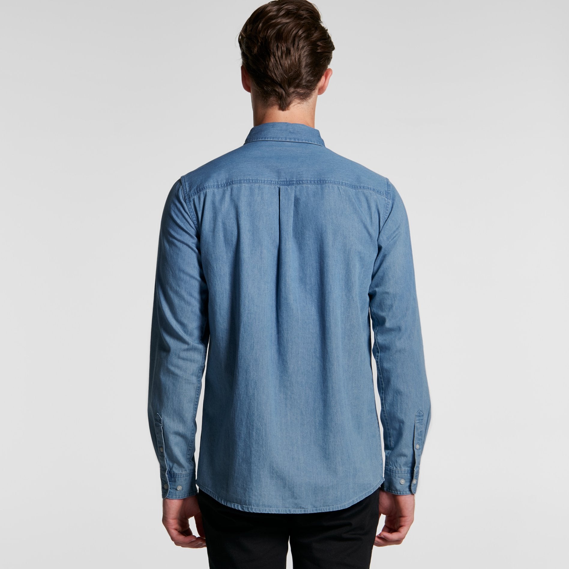 Mens Blue Denim Shirt Shirts AS Colour