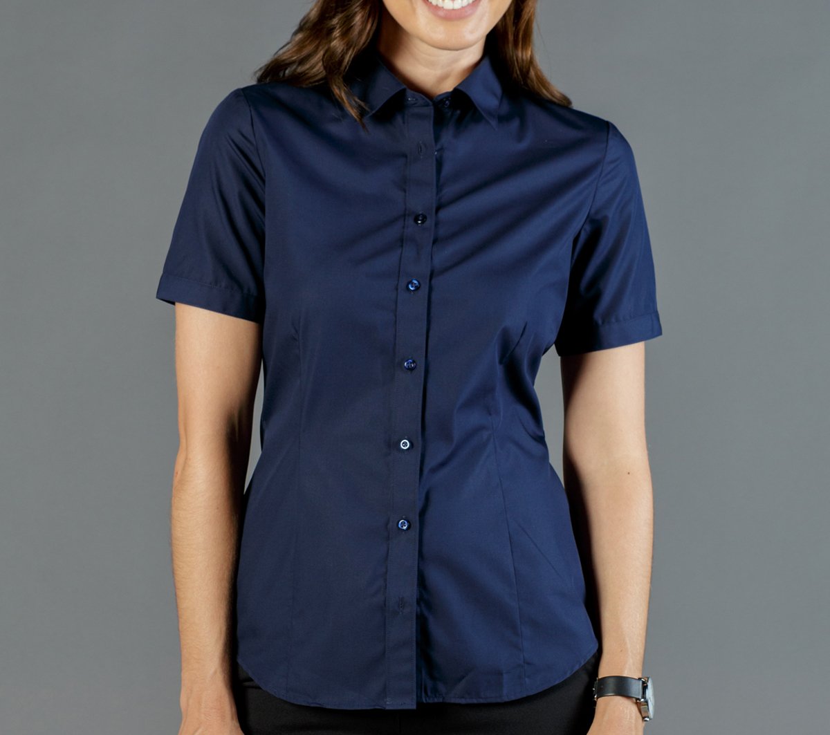 Womens Premium Poplin Short Sleeve Shirt Shirts Gloweave