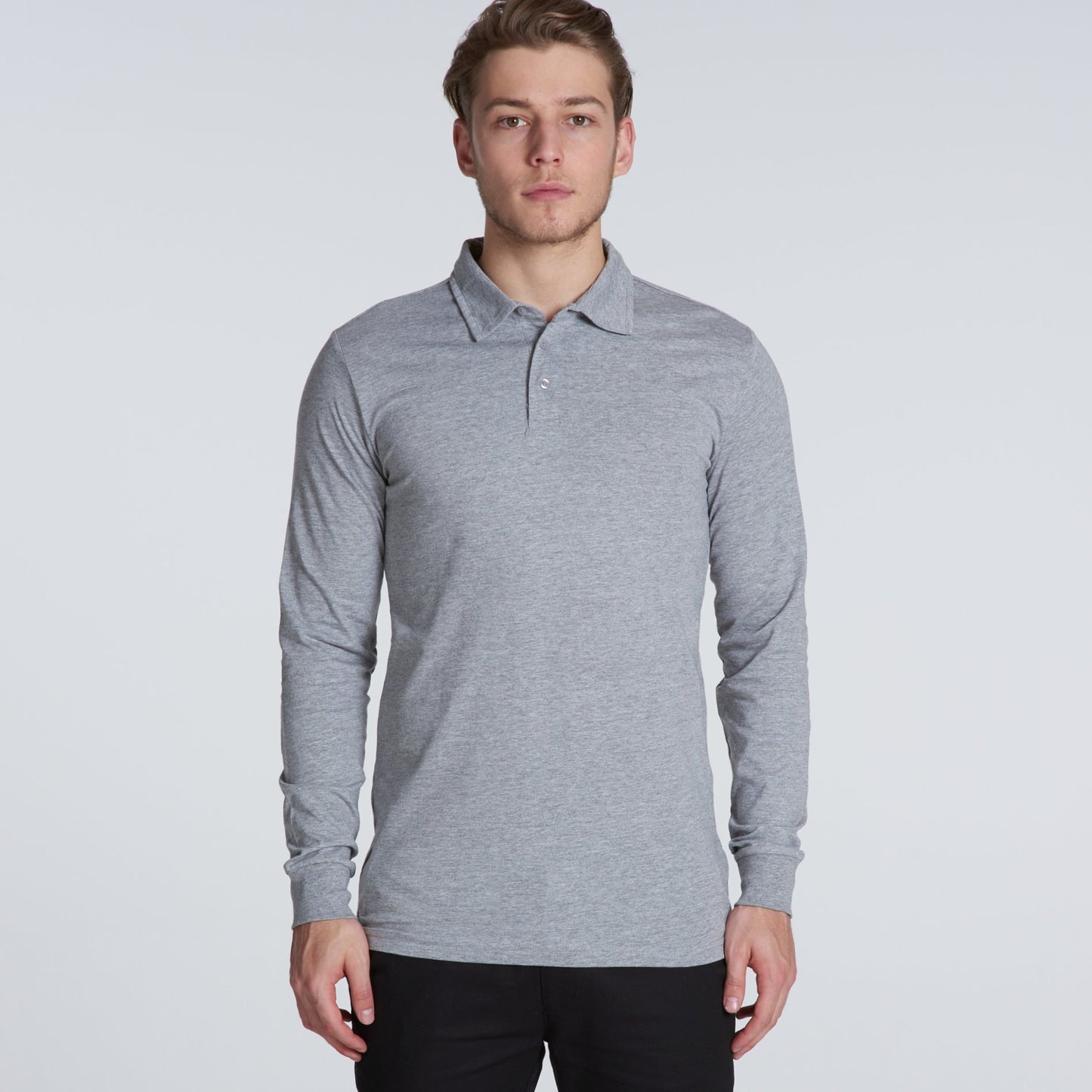 Mens Chad Long Sleeve Polo Shirts AS Colour