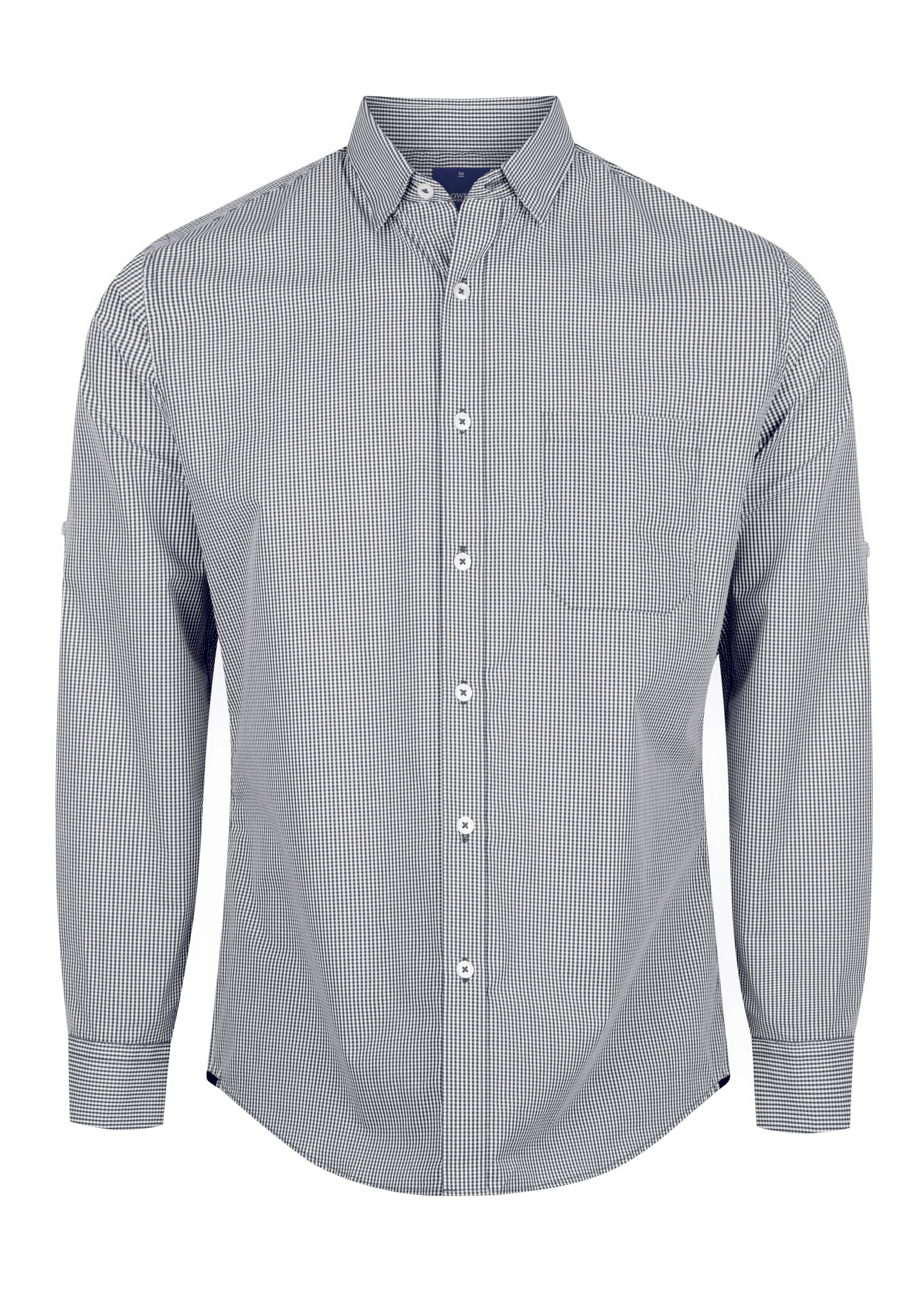 Mens Gingham Long Sleeve Casual Slim Fit Shirt Shirts Gloweave