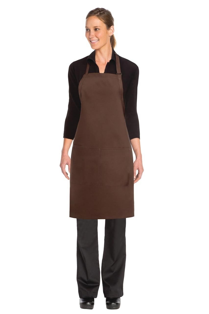 Chocolate Bib Apron Hospitality Chef Works