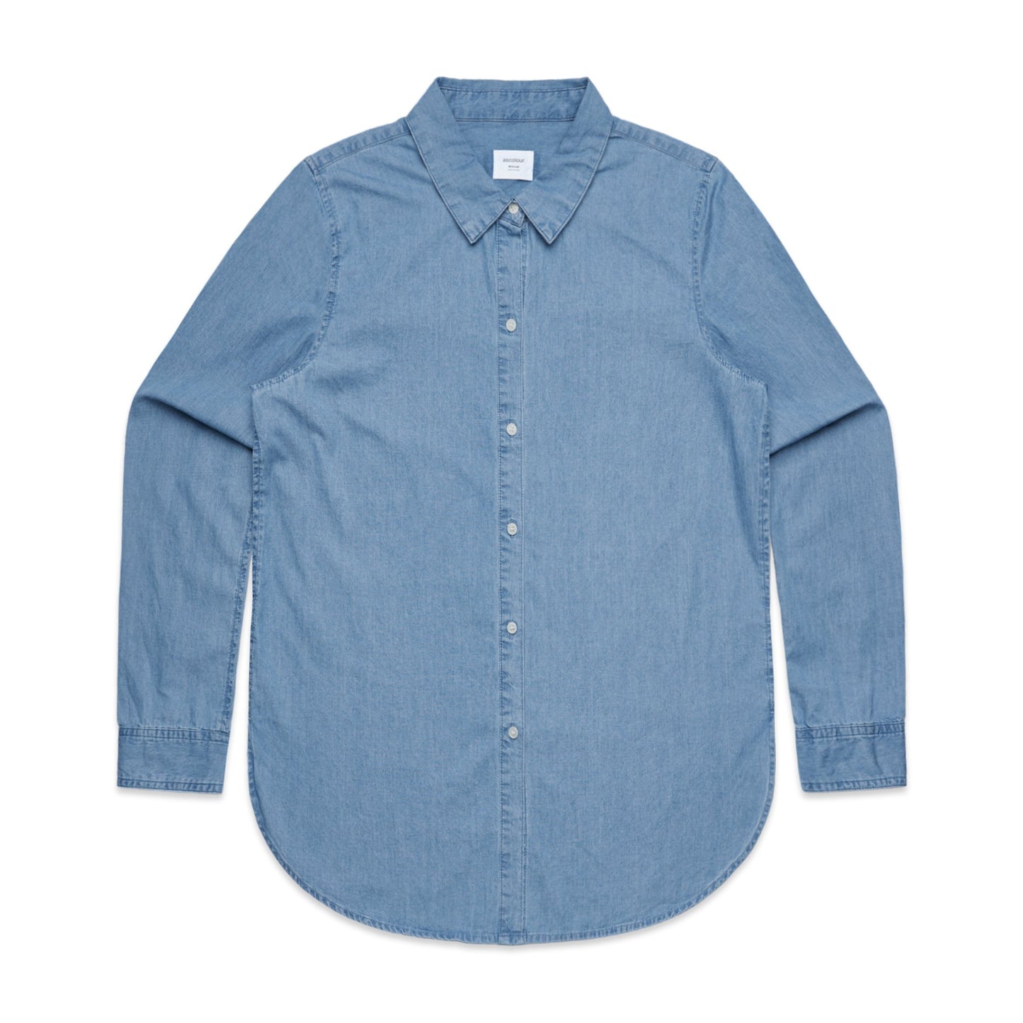 Womens Blue Denim Shirt Shirts AS Colour