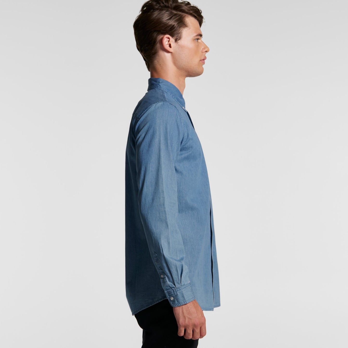 Mens Blue Denim Shirt Shirts AS Colour