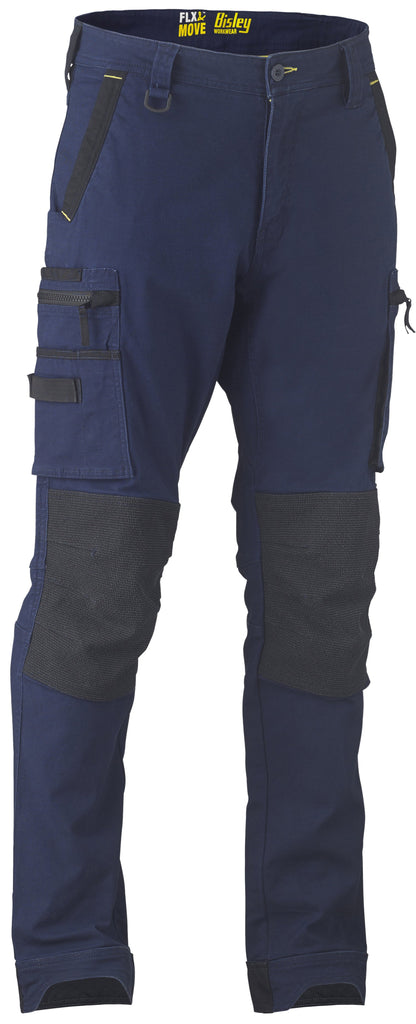 BISLEY Flx & Move™ Taped Stretch Denim Cargo Cuffed Pants